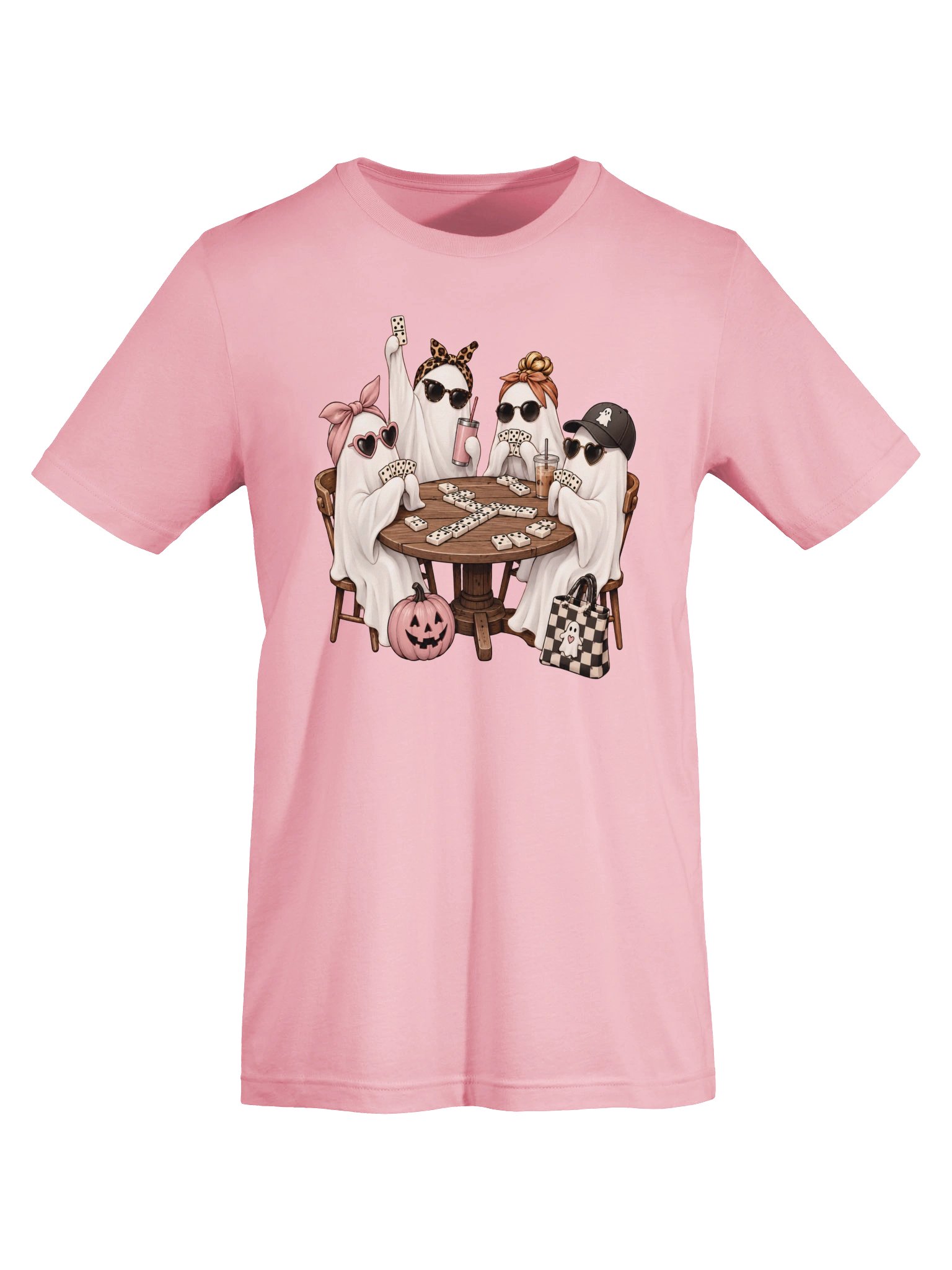 Ghost Girls Domino Night T-Shirt | Cute Halloween Domino Shirt product image (46)