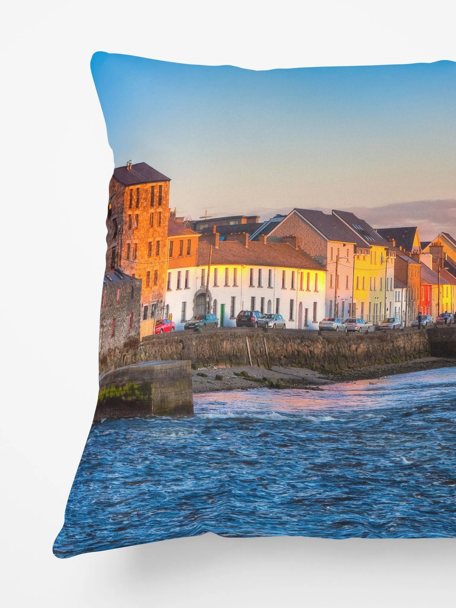 Galway Ireland Sunset Seaside Throw Pillow product image (4)