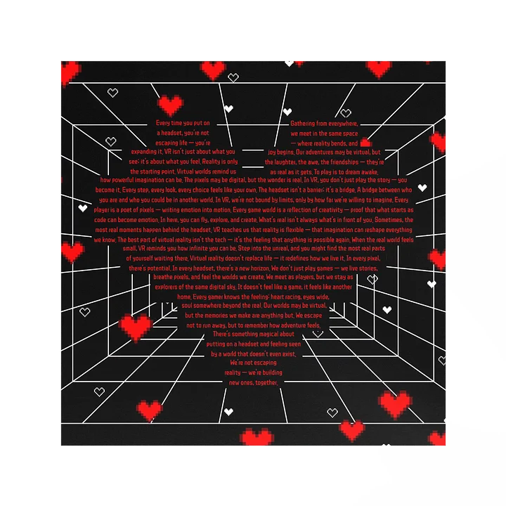 Deep Love VR Pixel Heart Nostalgic Poster Print product image (1)