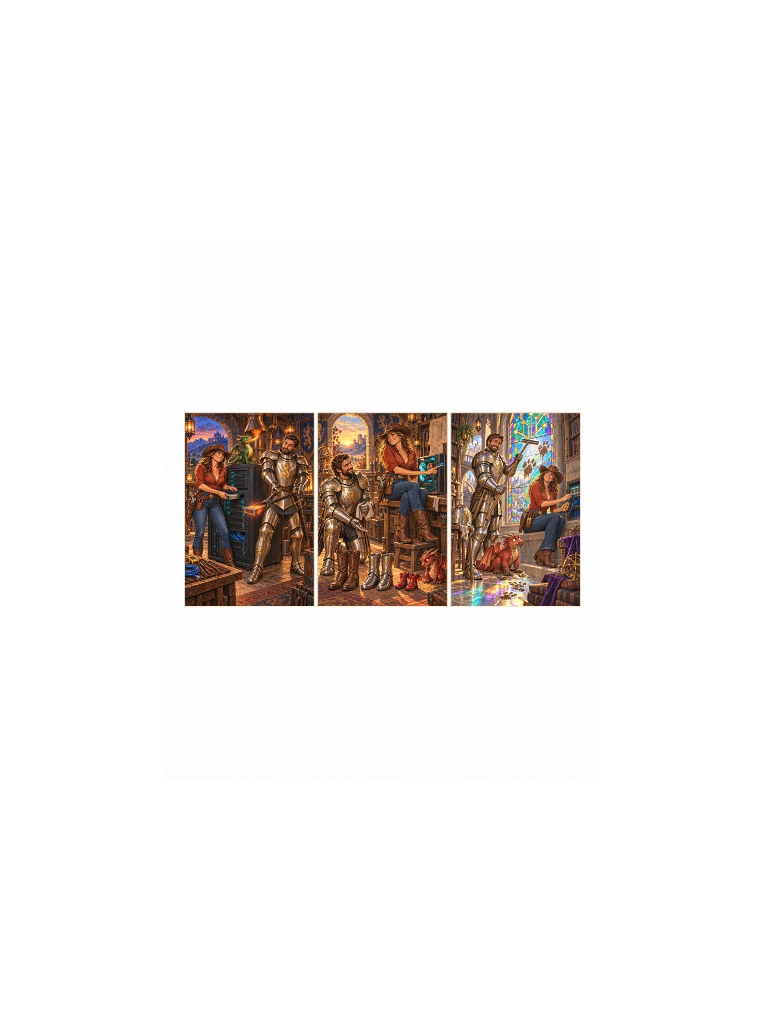 Workshop Triptych Small Art Print product image (1)
