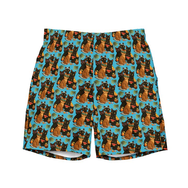 Cat Silhouette Swim Shorts product image (1)