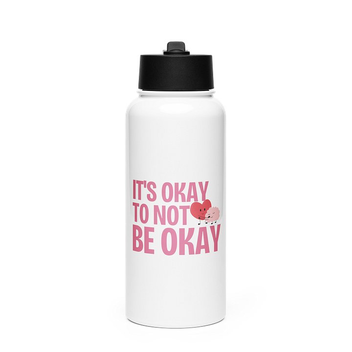 Smiling Heart and Brain Hug Stainless Steel Water Bottle product image (1)