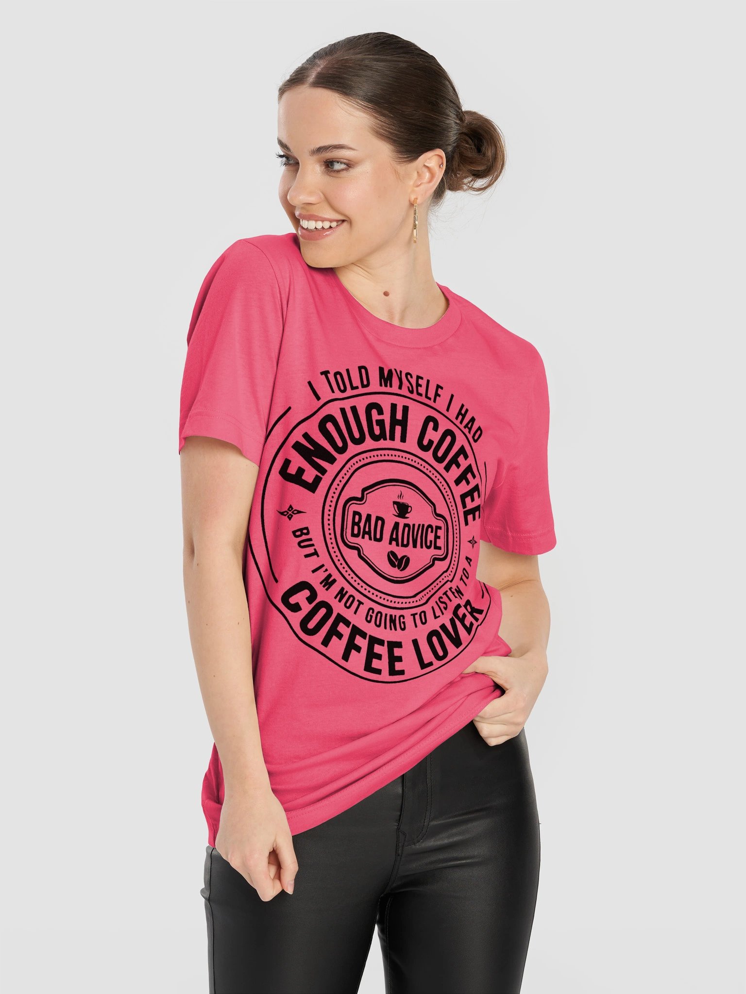 EA Coffee Confessions – Stop Drinking Coffee, But I'm Not Going To Listen Funny T-Shirt (Black Ink) product image (1)
