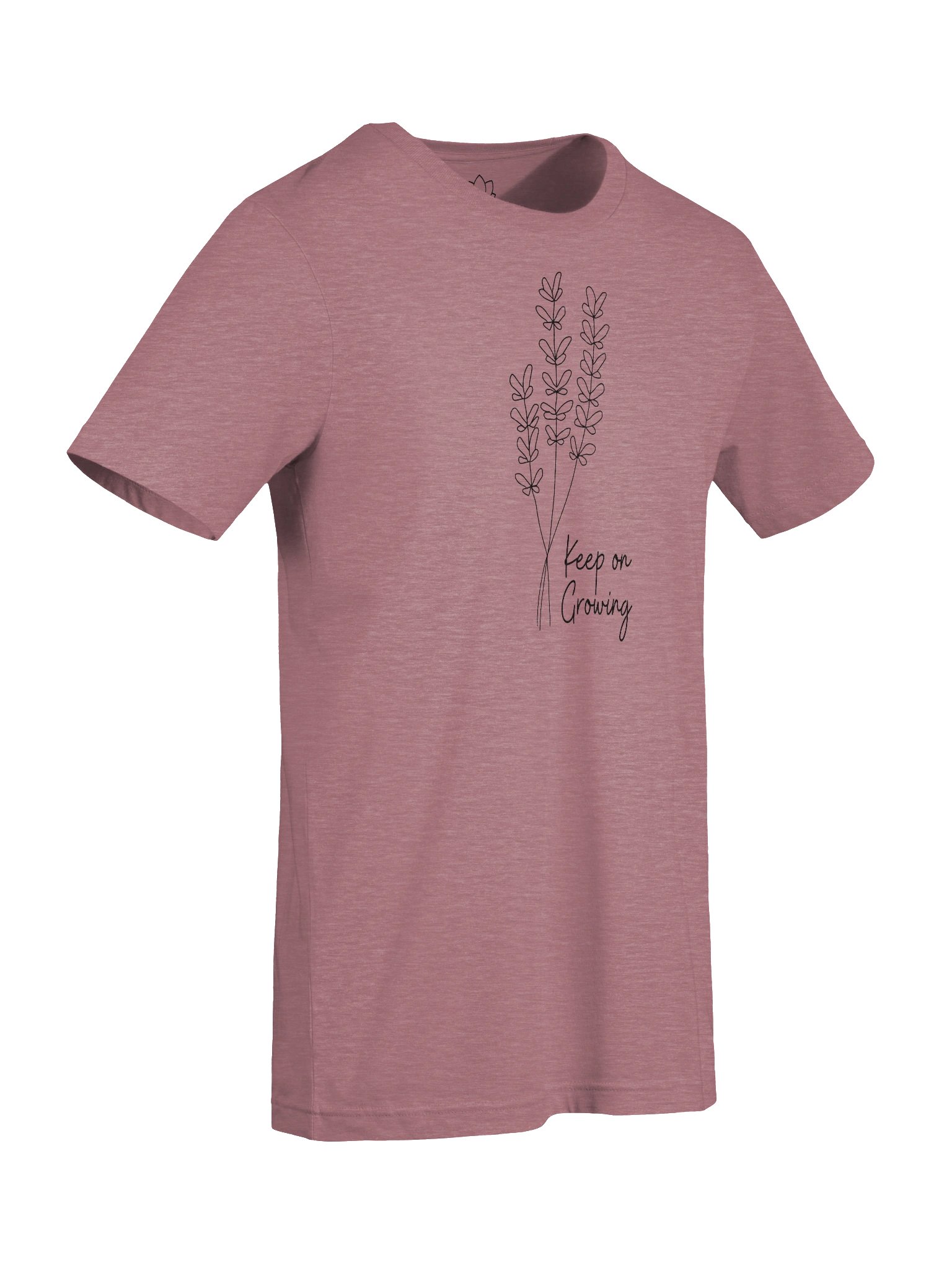 “Keep On Growing” – Lavender Line Art Supersoft Tee product image (9)