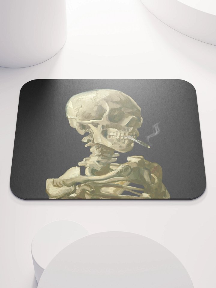 Van Gogh – Skull of a Skeleton with a Burning Cigarette Mouse Pad product image (1)