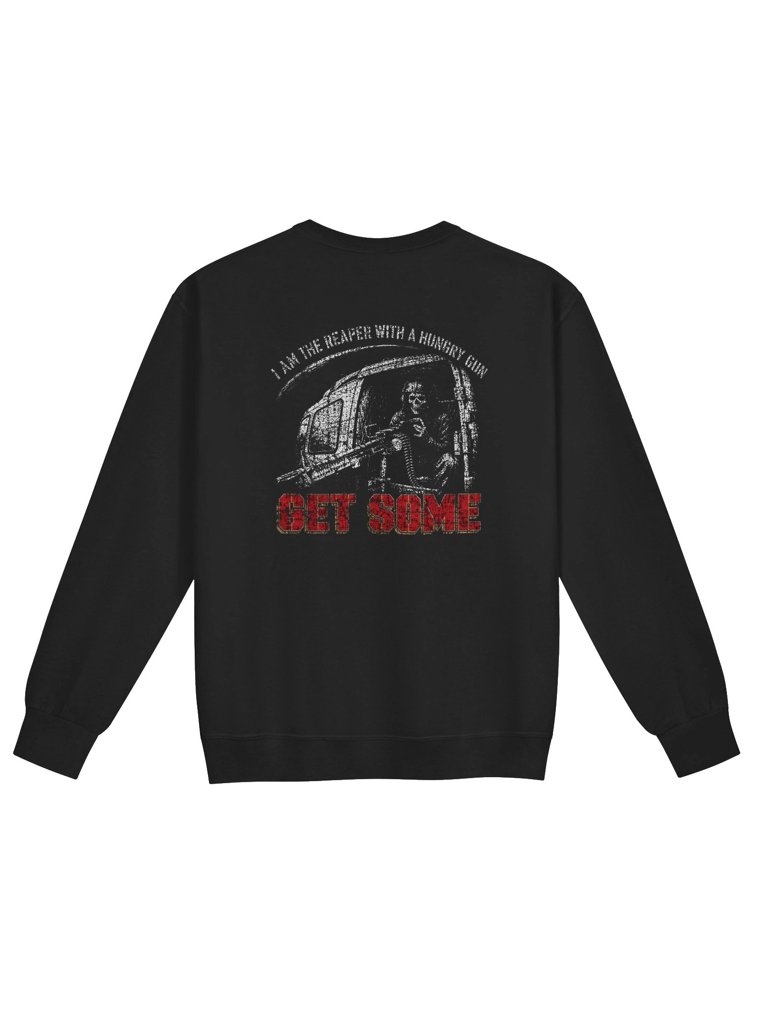 Get Some "I Am the Reaper With a Hungry Gun" Huey Door Gunner Crewneck product image (1)