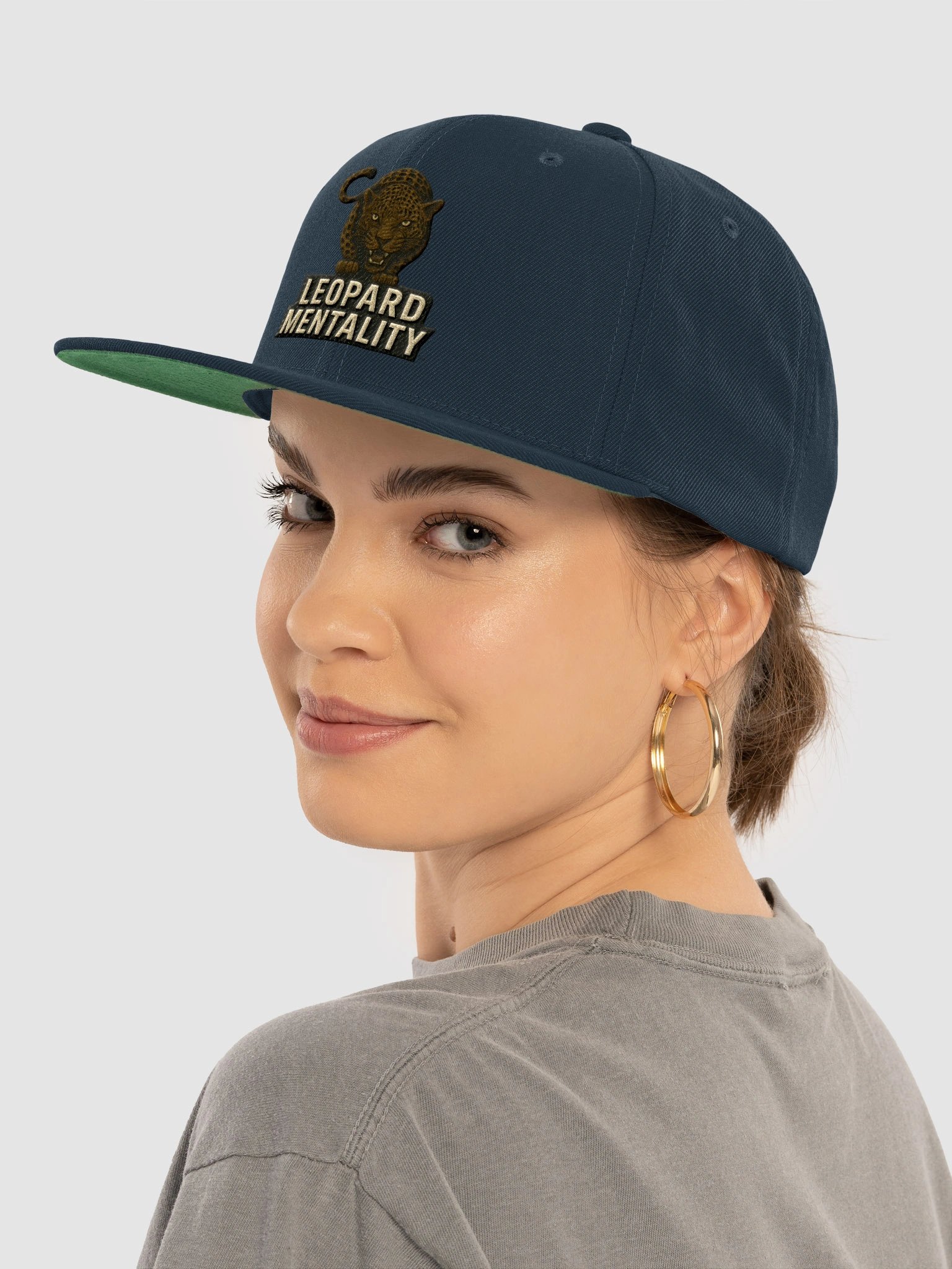 Leopard Mentality™ Snapback Hat | Structured Flat-Brim Cap product image (6)