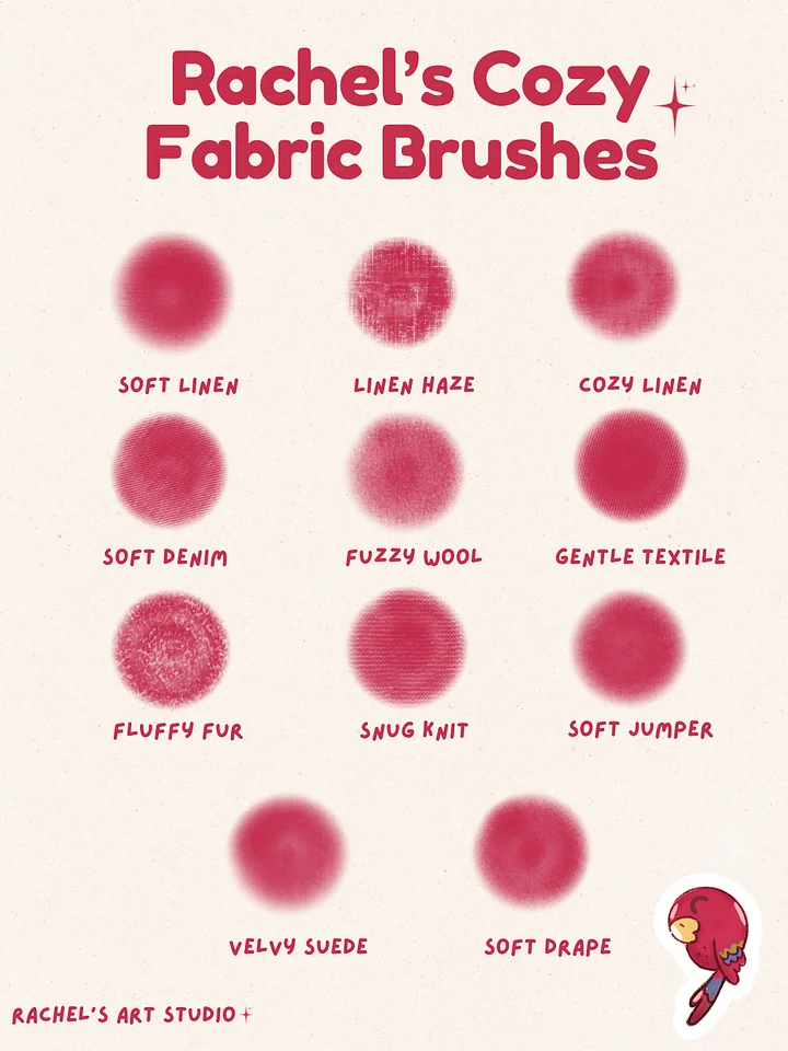 Rachel's 11 Cozy Fabric Brushes product image (2)