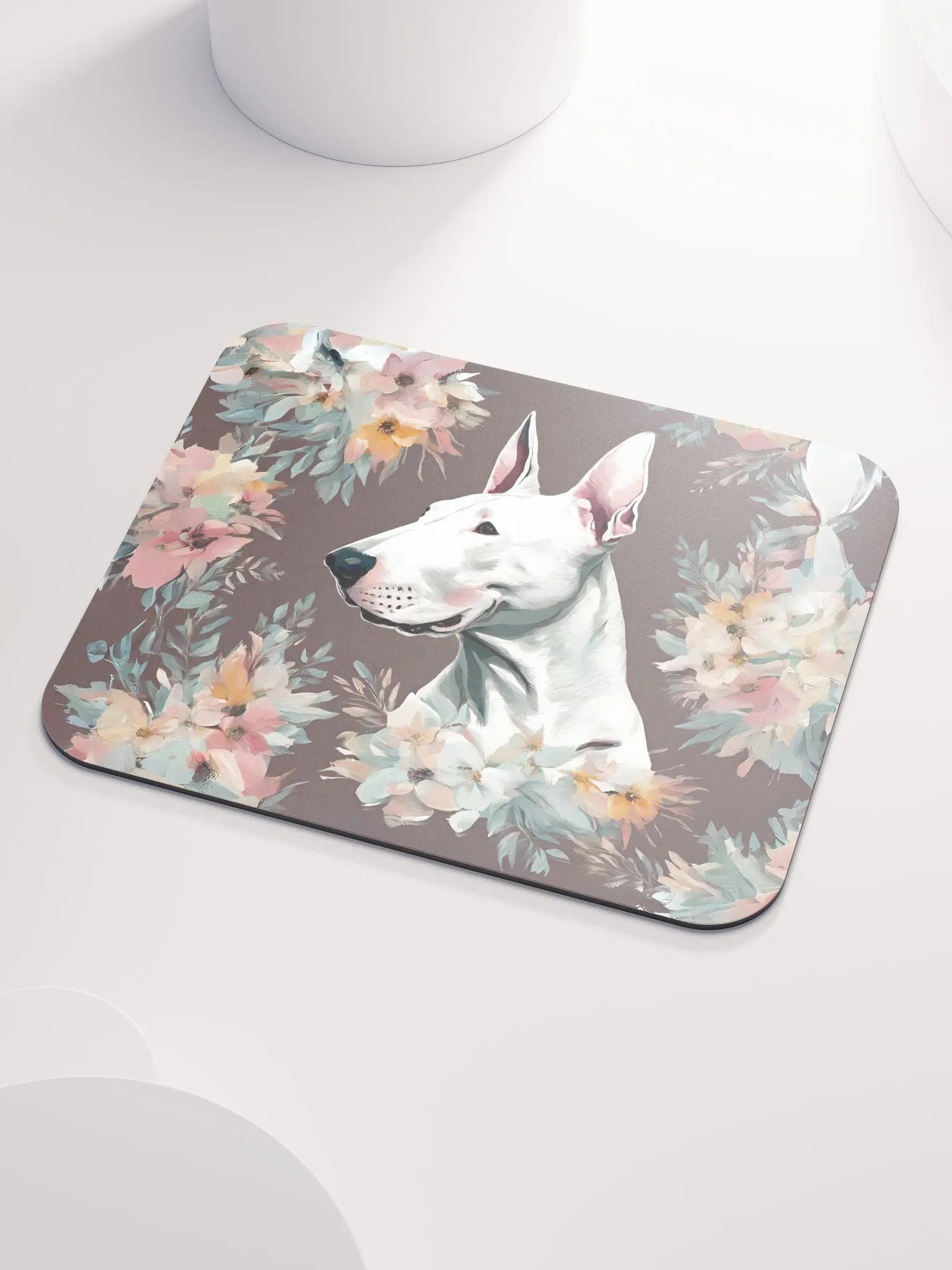 Floral Bull Terrier Mouse Pad product image (4)