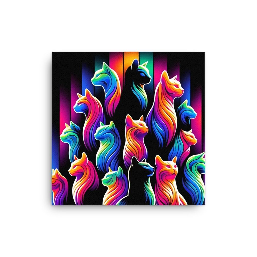 Canvas (in): Colourful Cat Pyramid product image (1)