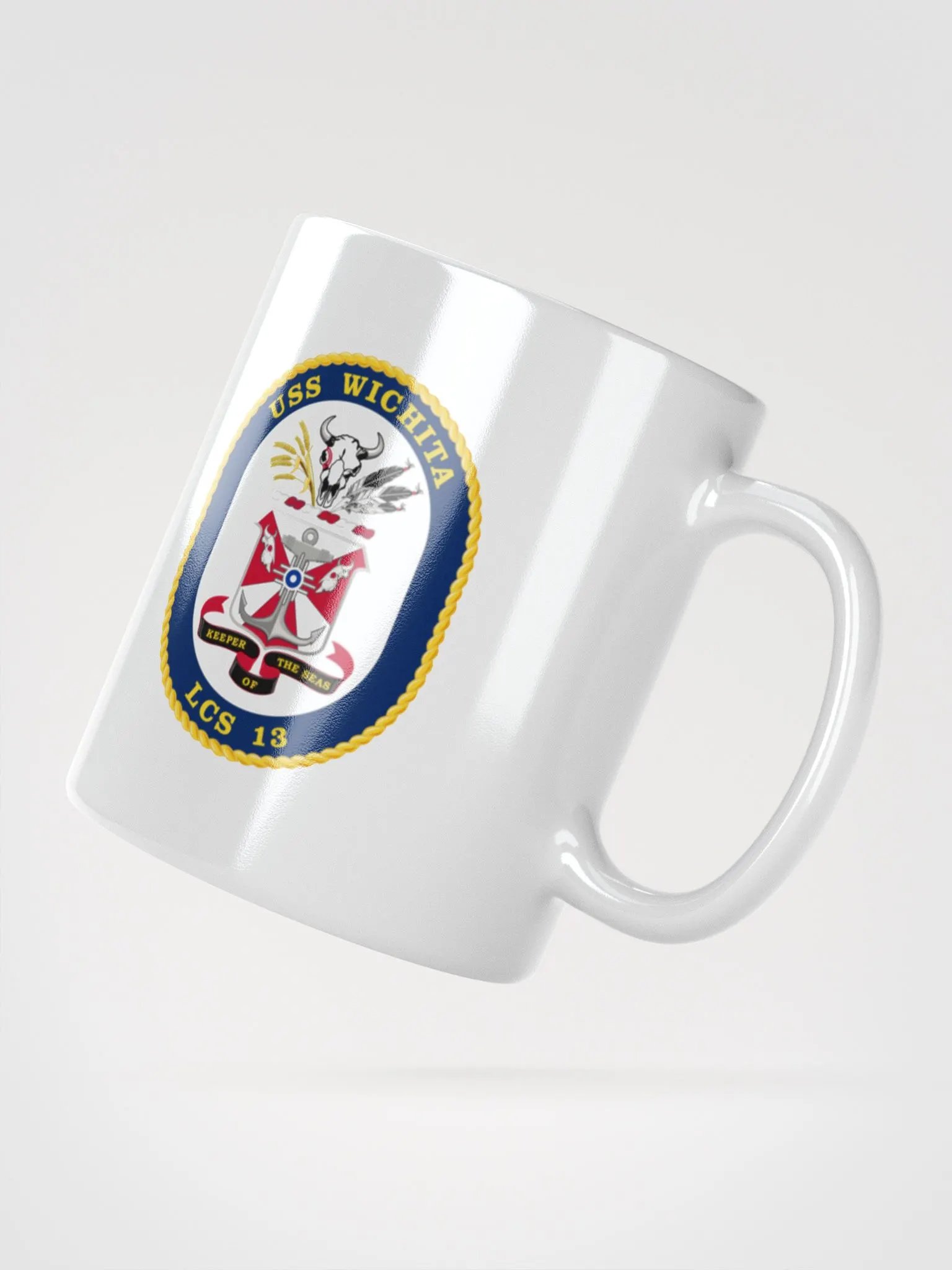 USS Wichita LCS 13 White Coffee Cup product image (2)