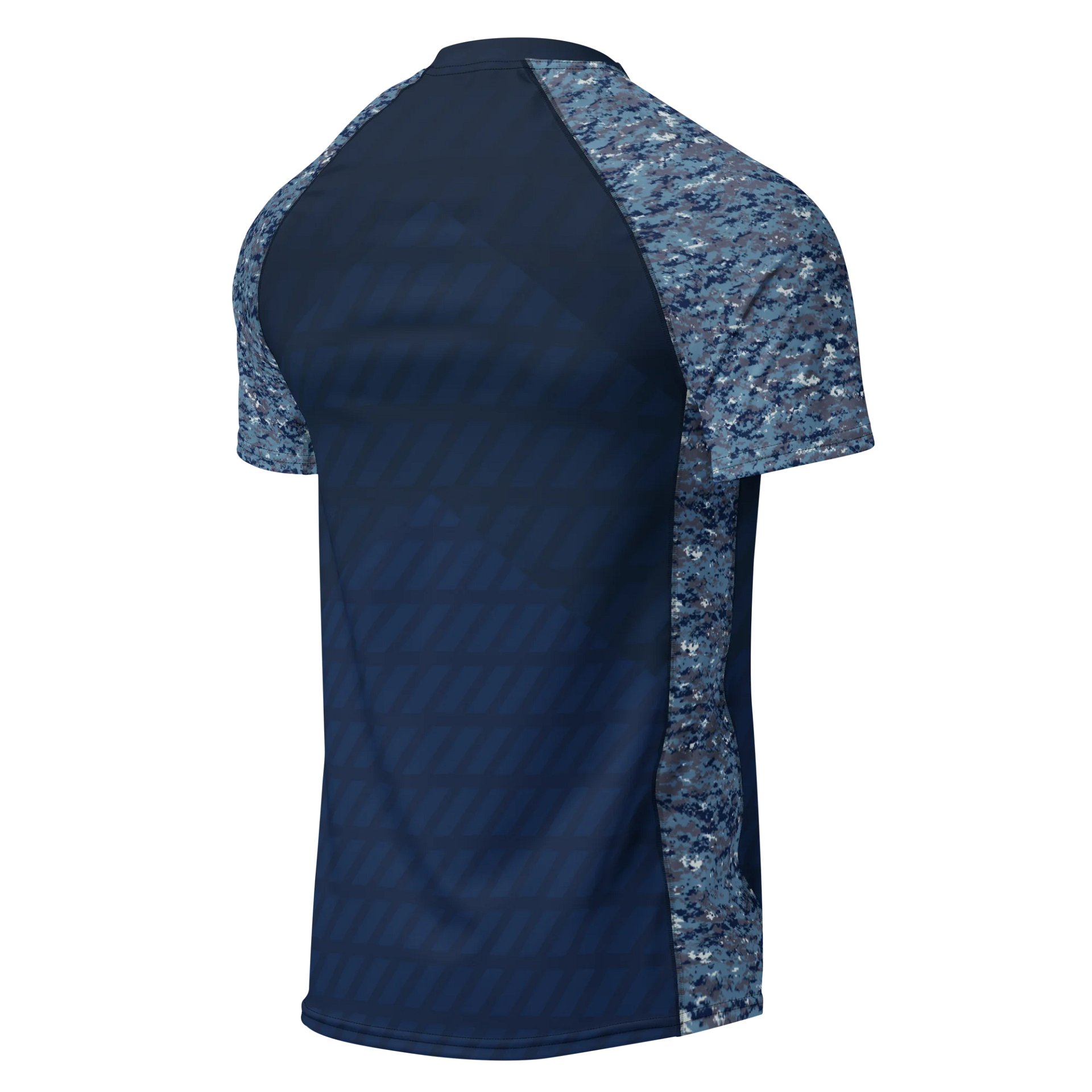 Blue Hybrid Camo Compression Tee product image (2)