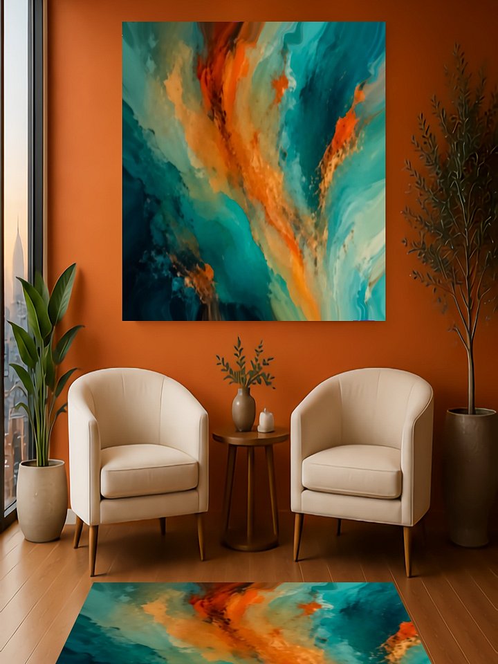 Turquoise and Orange Magic - The Canvas product image (2)