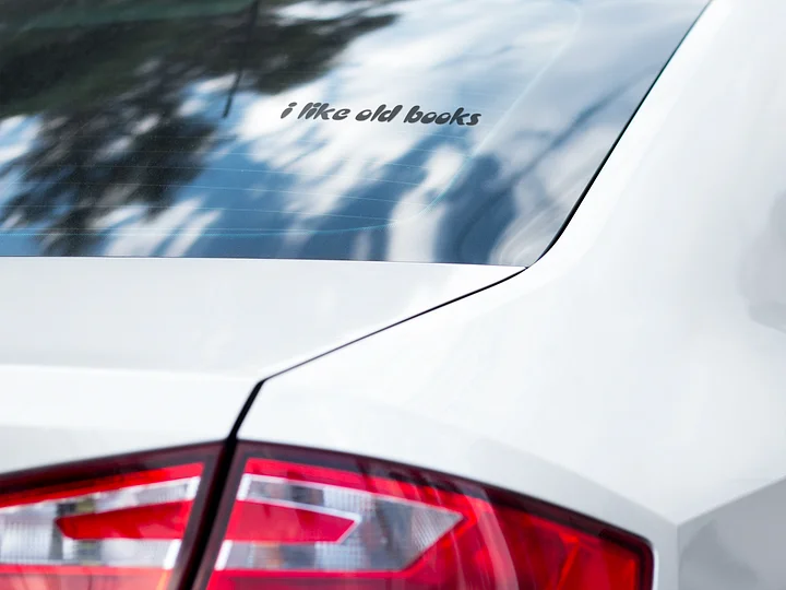 I Like Old Books - Vinyl Decal, in black or white, multiple sizes product image (1)