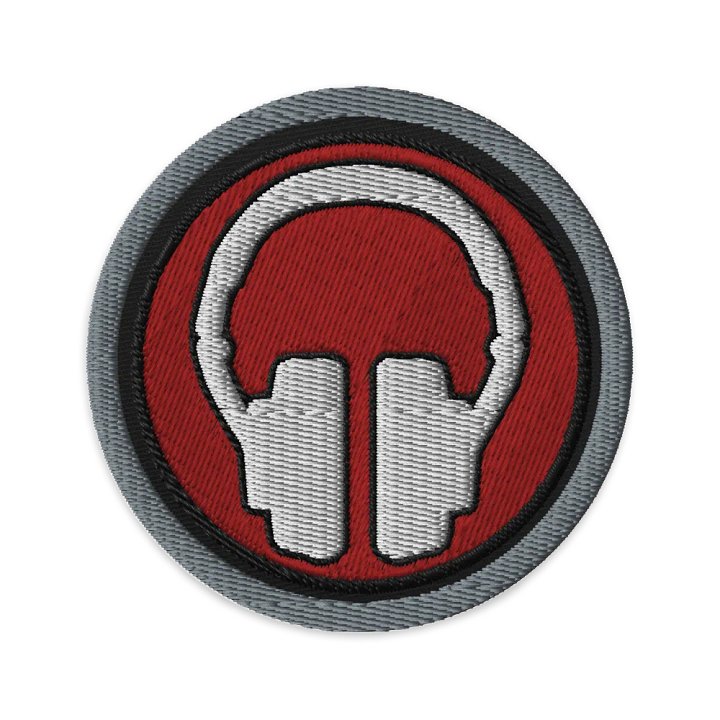 Headphones Embroidered Patch (Circle) product image (1)