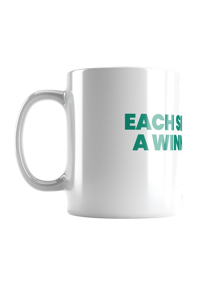 EACH SIP INSPIRES A WINNING DAY White Glossy Mug Centered product image (1)