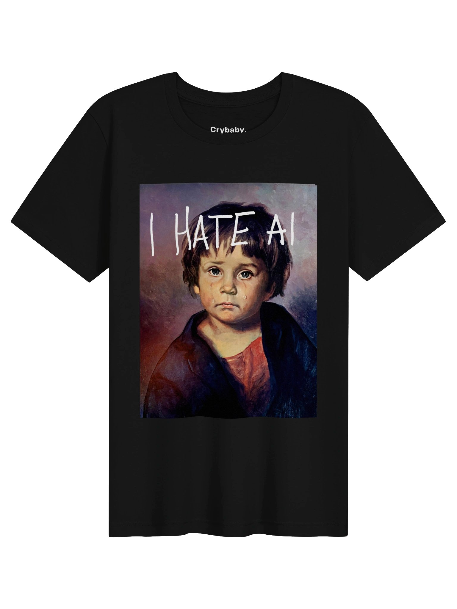 I HATE AI Crybaby Basic Tee product image (1)