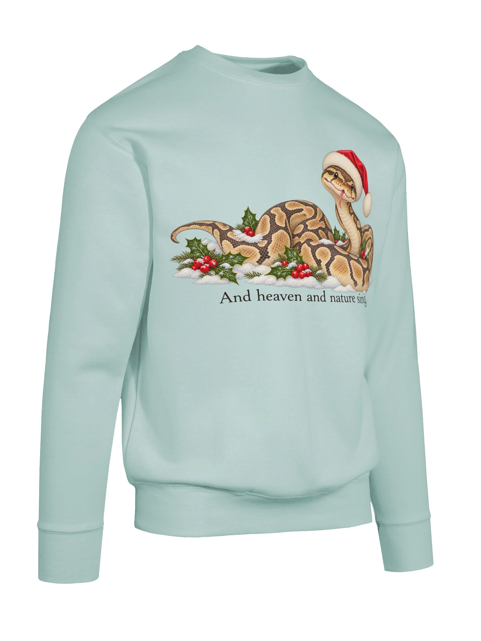 And Heaven and Nature Sing – Christmas Ball Python Sweatshirt product image (30)