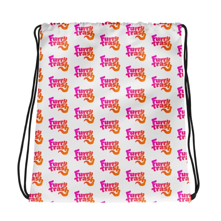 Furry Trash Patterned Drawstring Bag - Bubble Logo (Sunrise) product image (1)