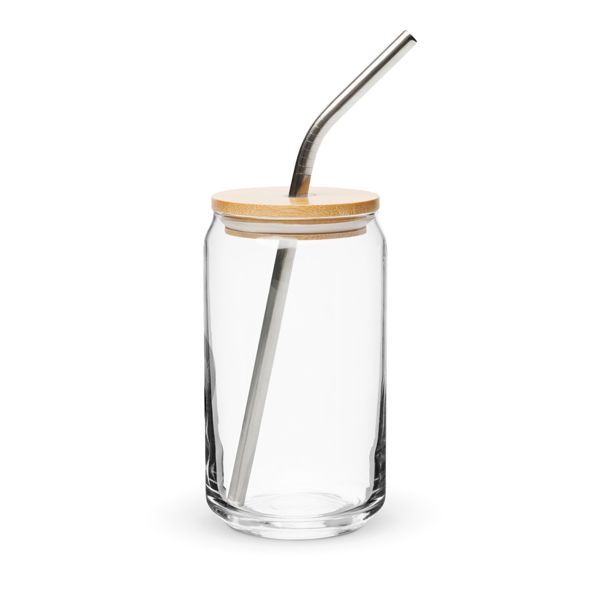 Treble Clef Glass Can with Bamboo Lid | "We're in for Some Treble" Iced Coffee Cup product image (3)
