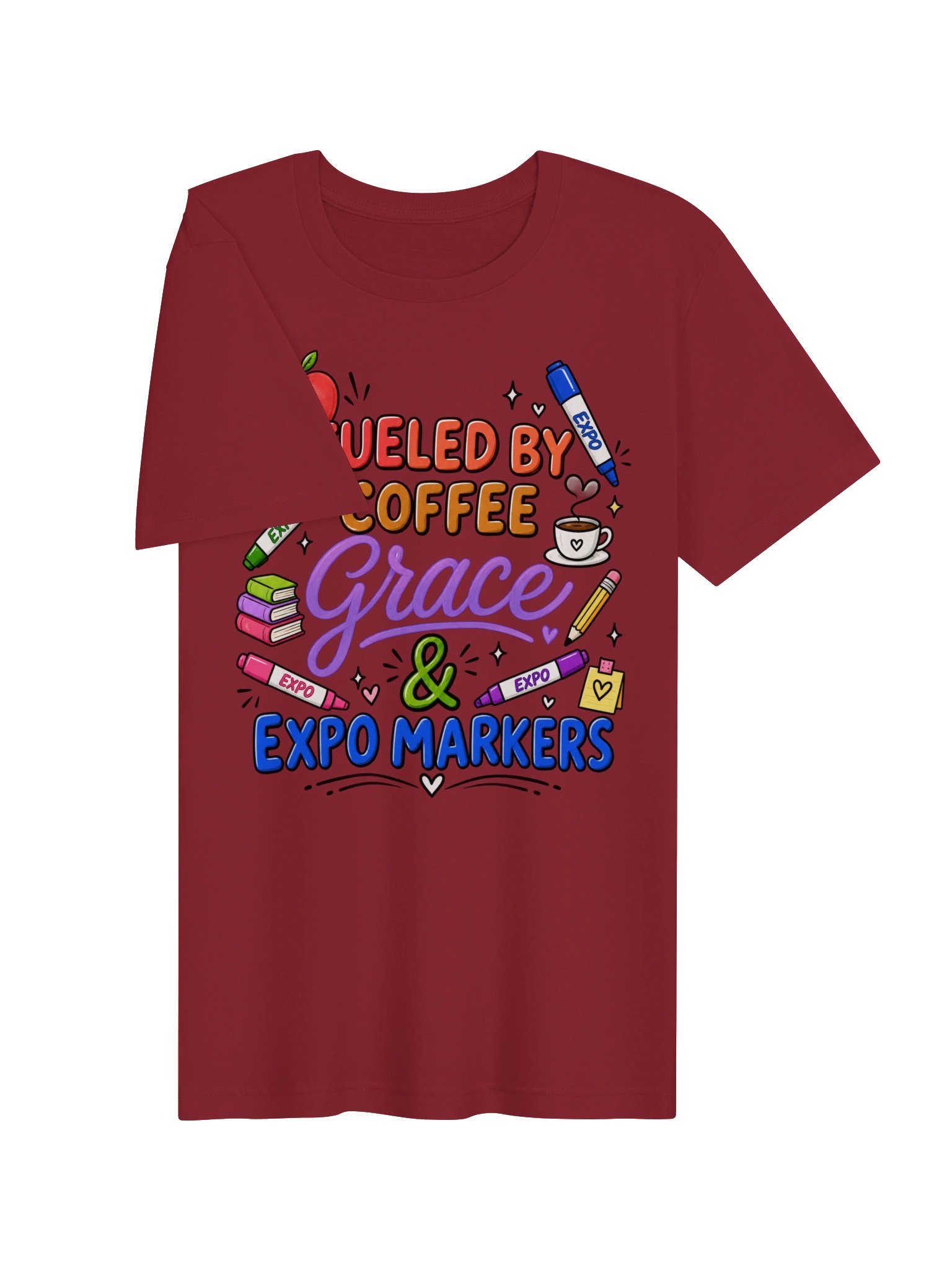 Fueled by Coffee, Grace & Expo Markers Tee product image (3)