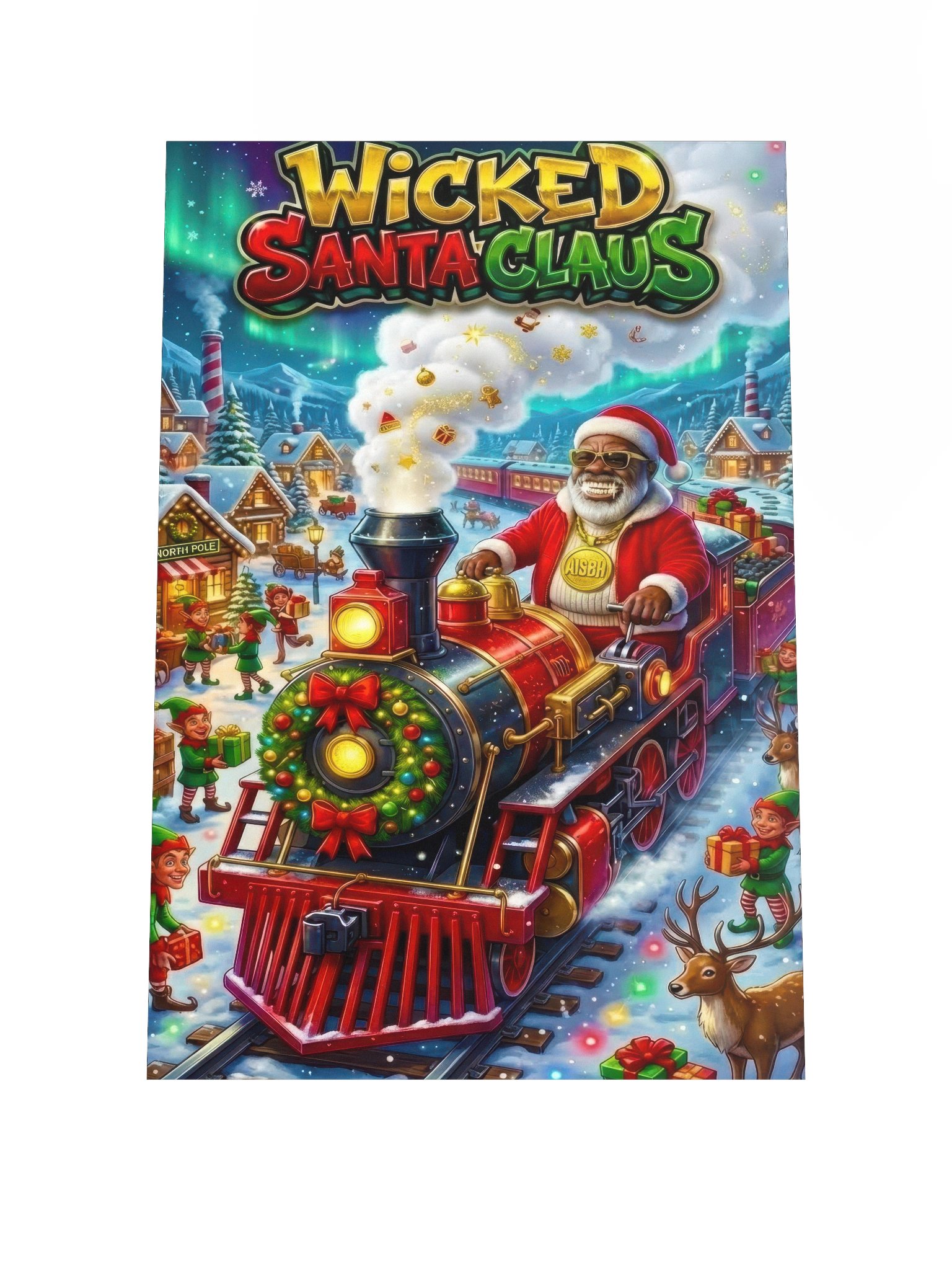 Wicked Santa Claus Festive Christmas Vibrant Matte Paper Poster product image (2)