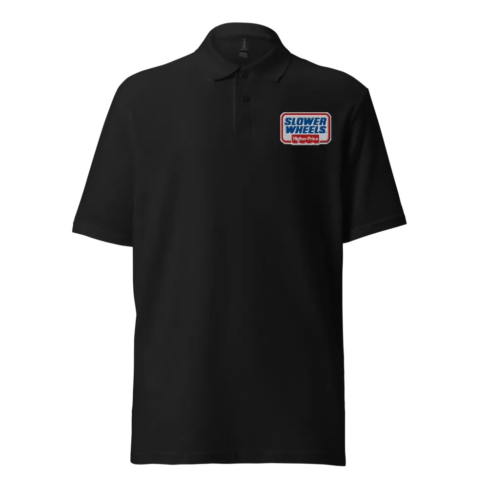 SLOWER WHEELS, HIGHER PRICE UNISEX EMBROIDERED POLO product image (1)