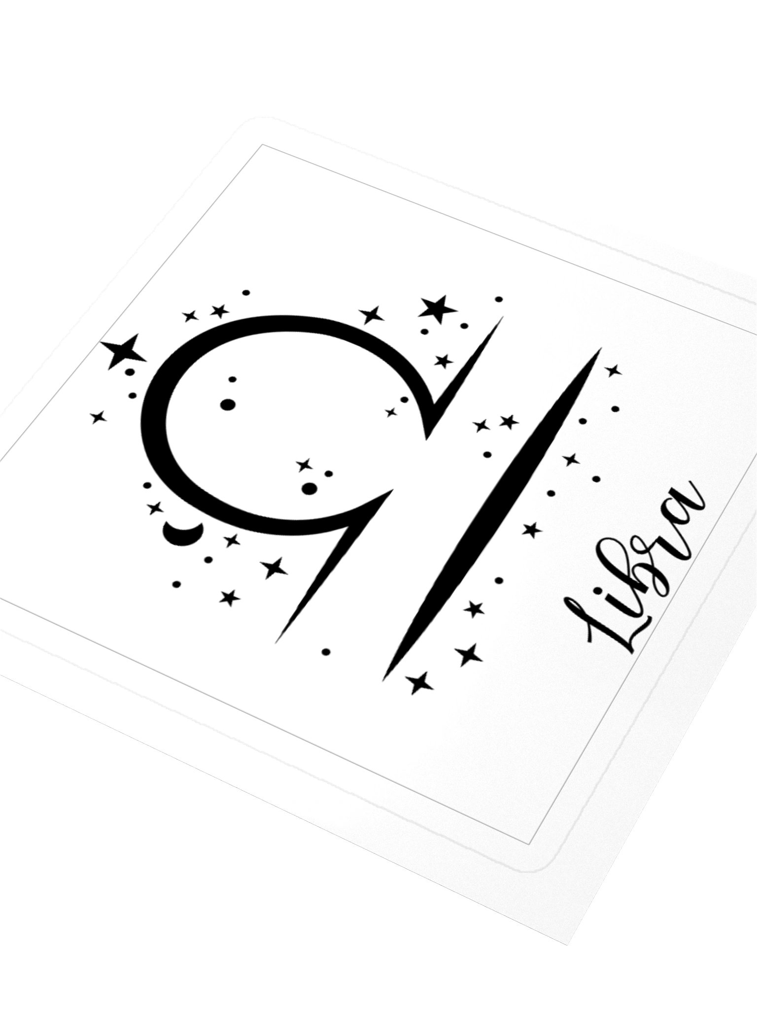 Libra Zodiac Sticker — Celestial Scales Line Art Design product image (3)