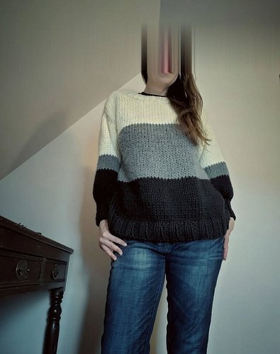 The Cloudy Days sweater: fresh off the needles ☁️

project details

Yarn: Bernat chunky softee in cream, grey and black

Need...