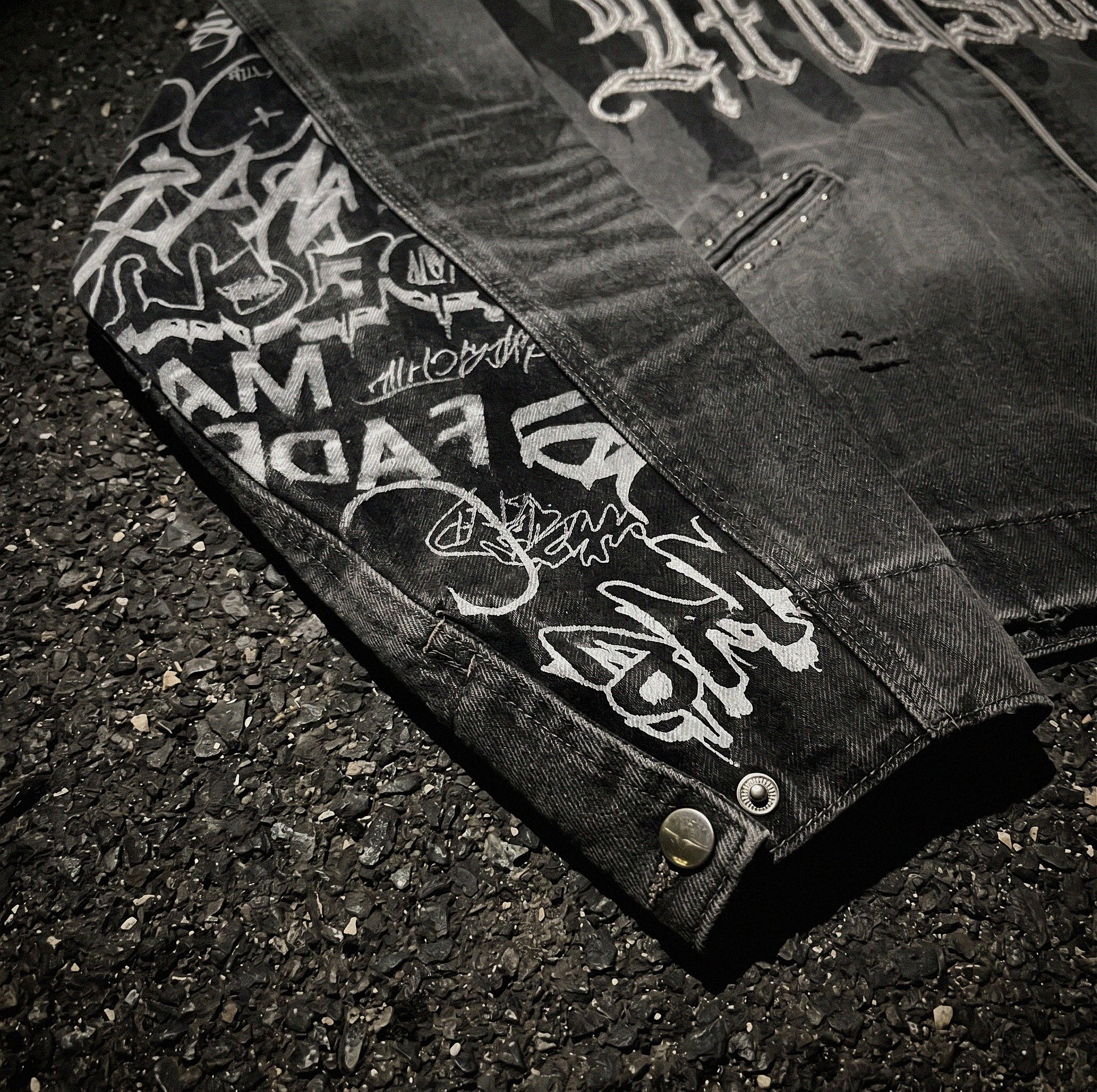 Nocturnal Script Denim Jacket product image (5)