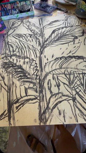 From a left hand drawing to a right hand drawing… the process of inner transformation begins with every brash stroke #artstud...