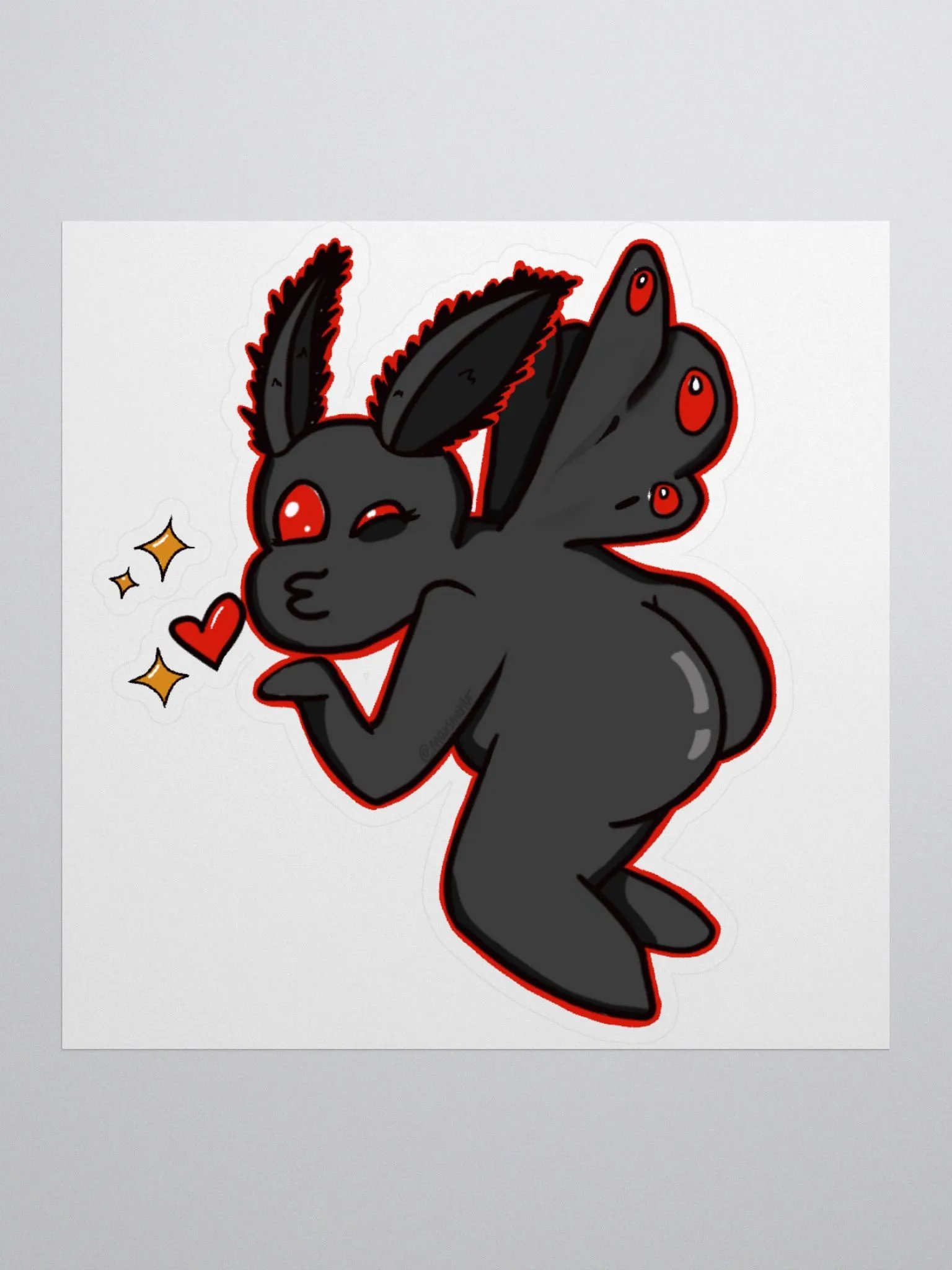Pinup Mothman Sticker product image (1)