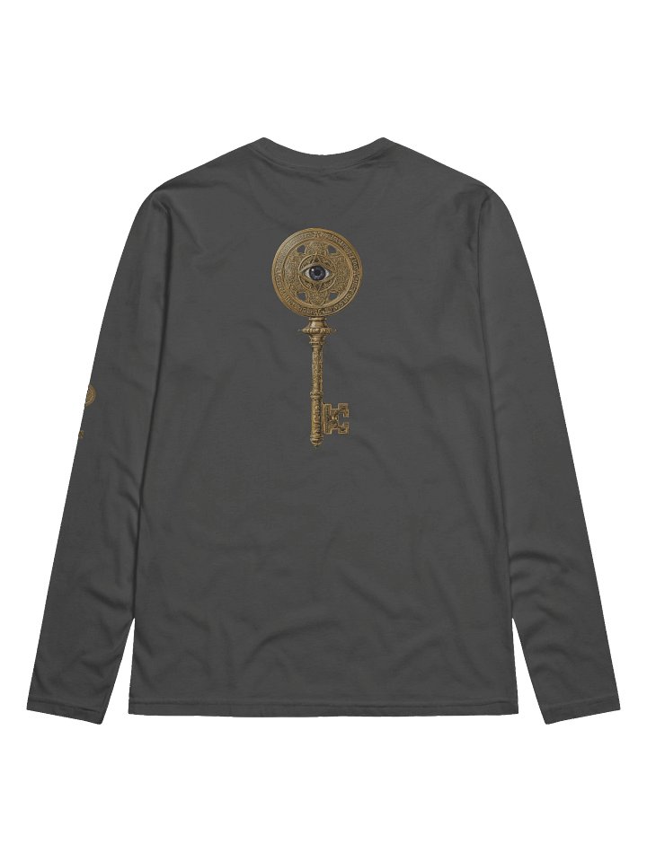 The Gatekeeper’s Key – Heavy Metal Reverse Line Edition (Back + Left Sleeve Print) | Premium Fitted Long Sleeve product image (2)