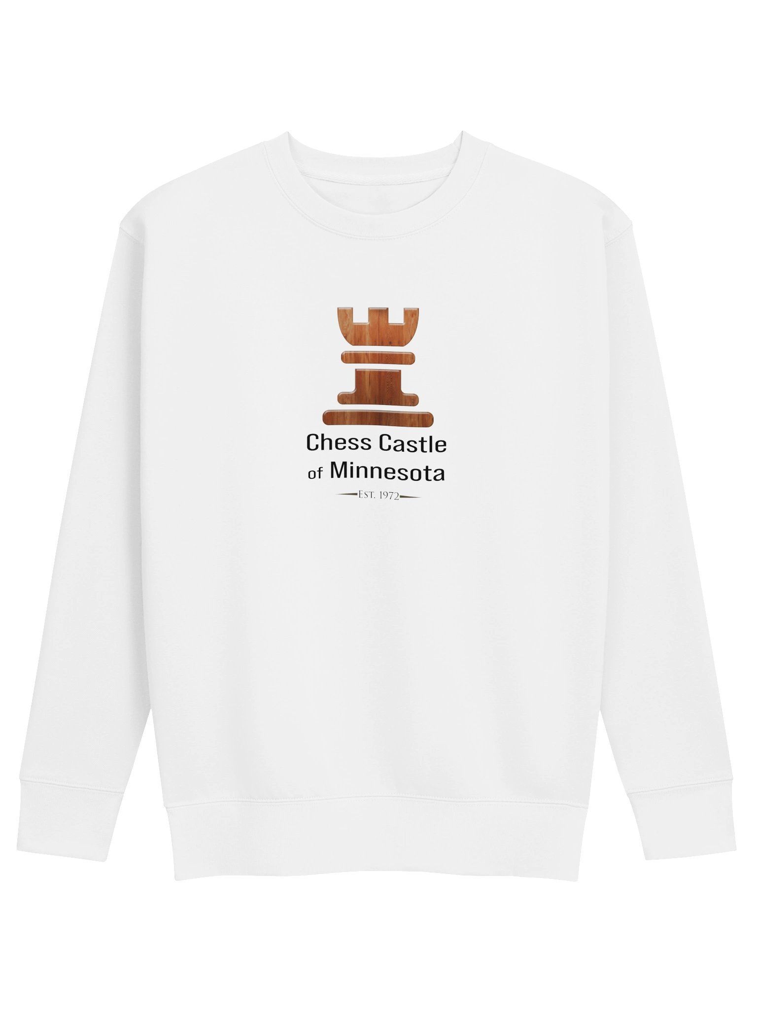 Minimalist Chess Castle of Minnesota Wooden Chess-Inspired Sweatshirt product image (1)