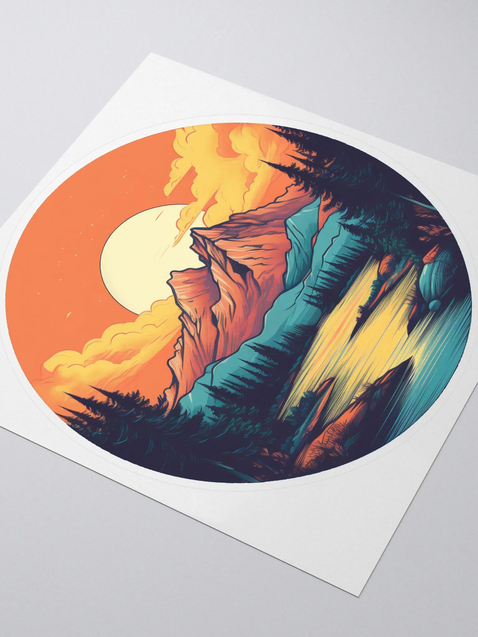 Sunset Mountains sticker product image (3)