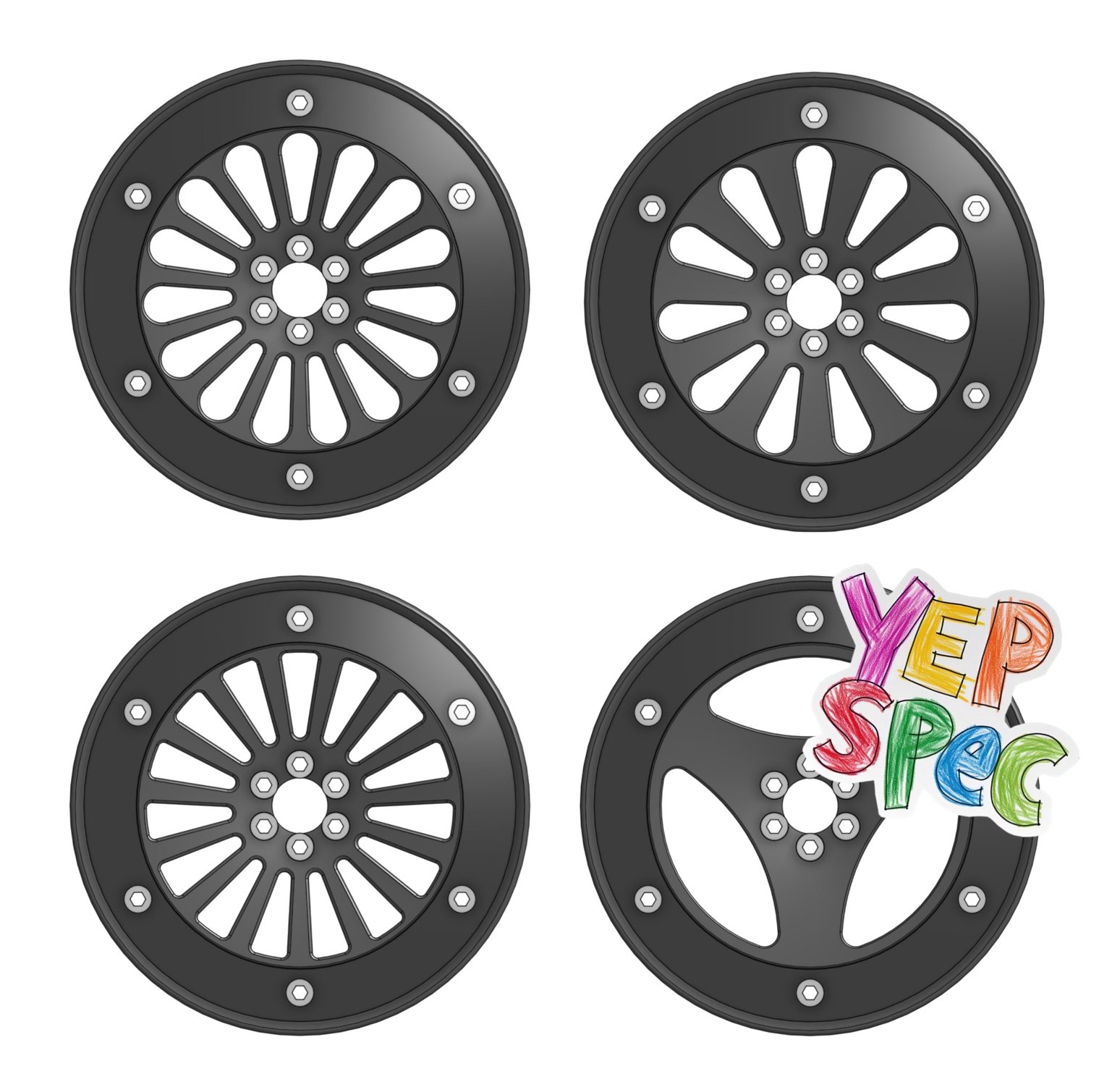 Super Maker 1/24th Wheel Faces - morph this CAD into your own wheel designs! product image (3)