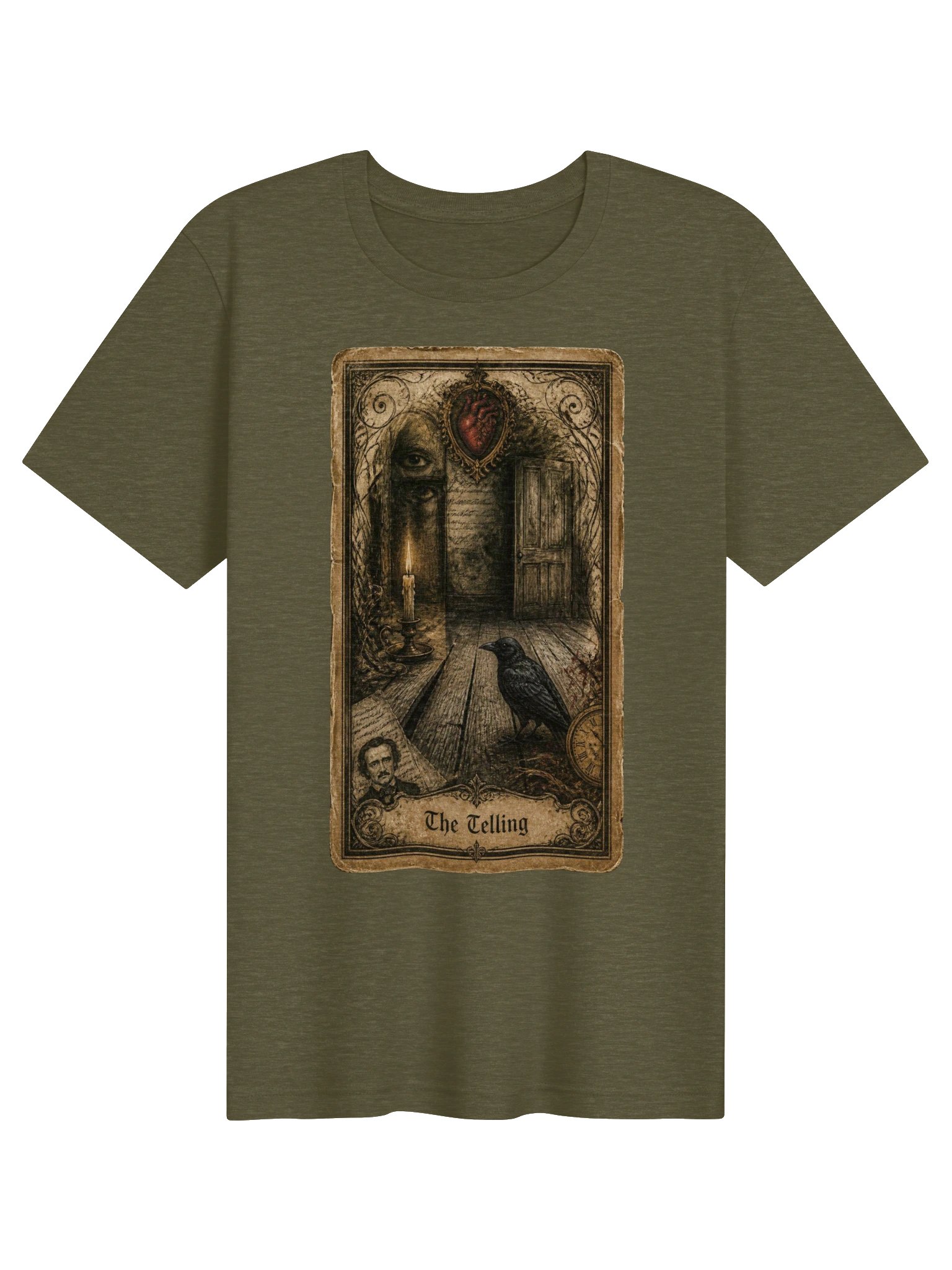 Edgar Allan Poe Tell Tale Heart Tarot Shirt, Gothic Literature Graphic product image (2)