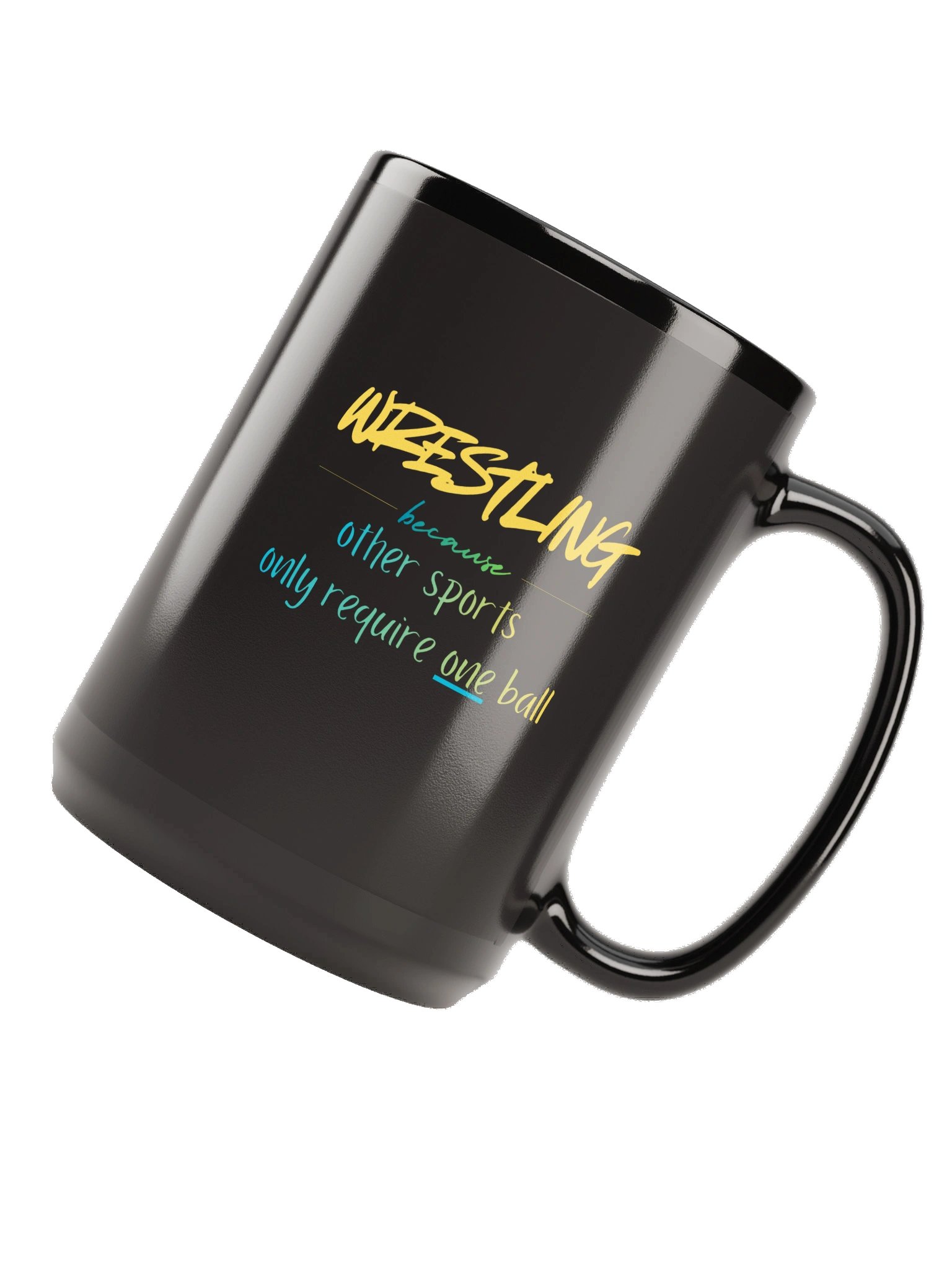 Wrestling Humor Black Glossy Mug product image (6)
