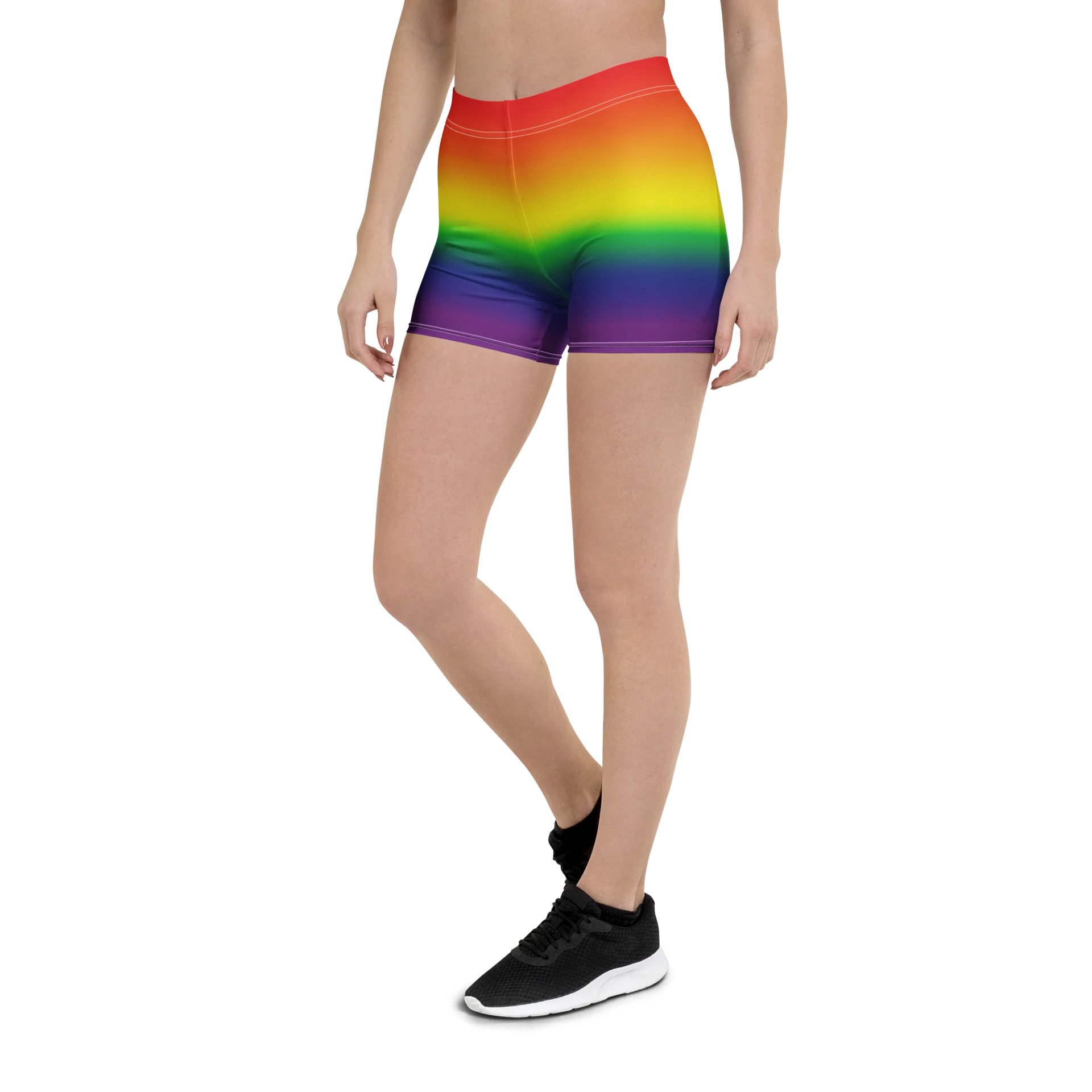 Rainbow Pride Gradient Bike Shorts product image (5)