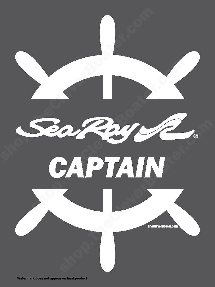 SeaRay Captain - T-Shirt - Dark Shirt w/White Logo product image (2)