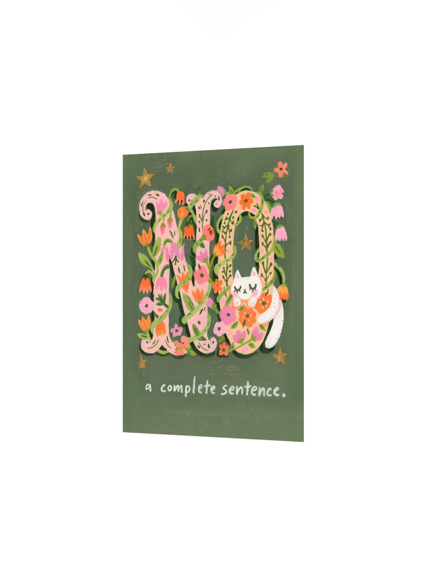 Floral Sentence Cat Poster product image (14)