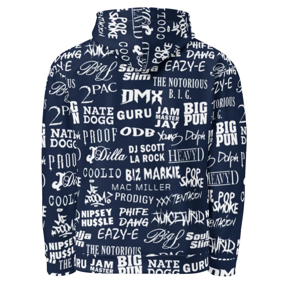 Never Forget - Hip-Hop Artists - BLUE - Unisex Hoodie product image (3)