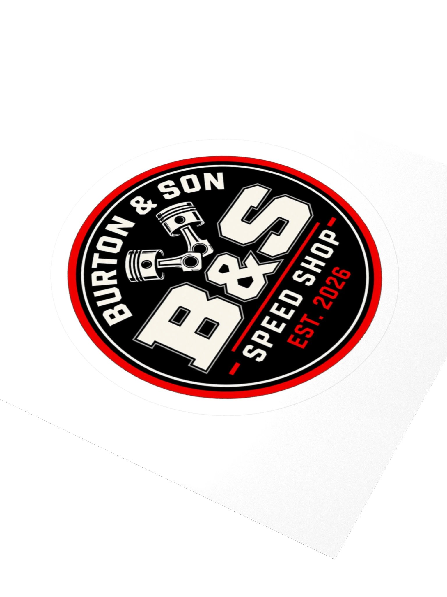 B&S Speed Shop Circle Logo Sticker product image (3)