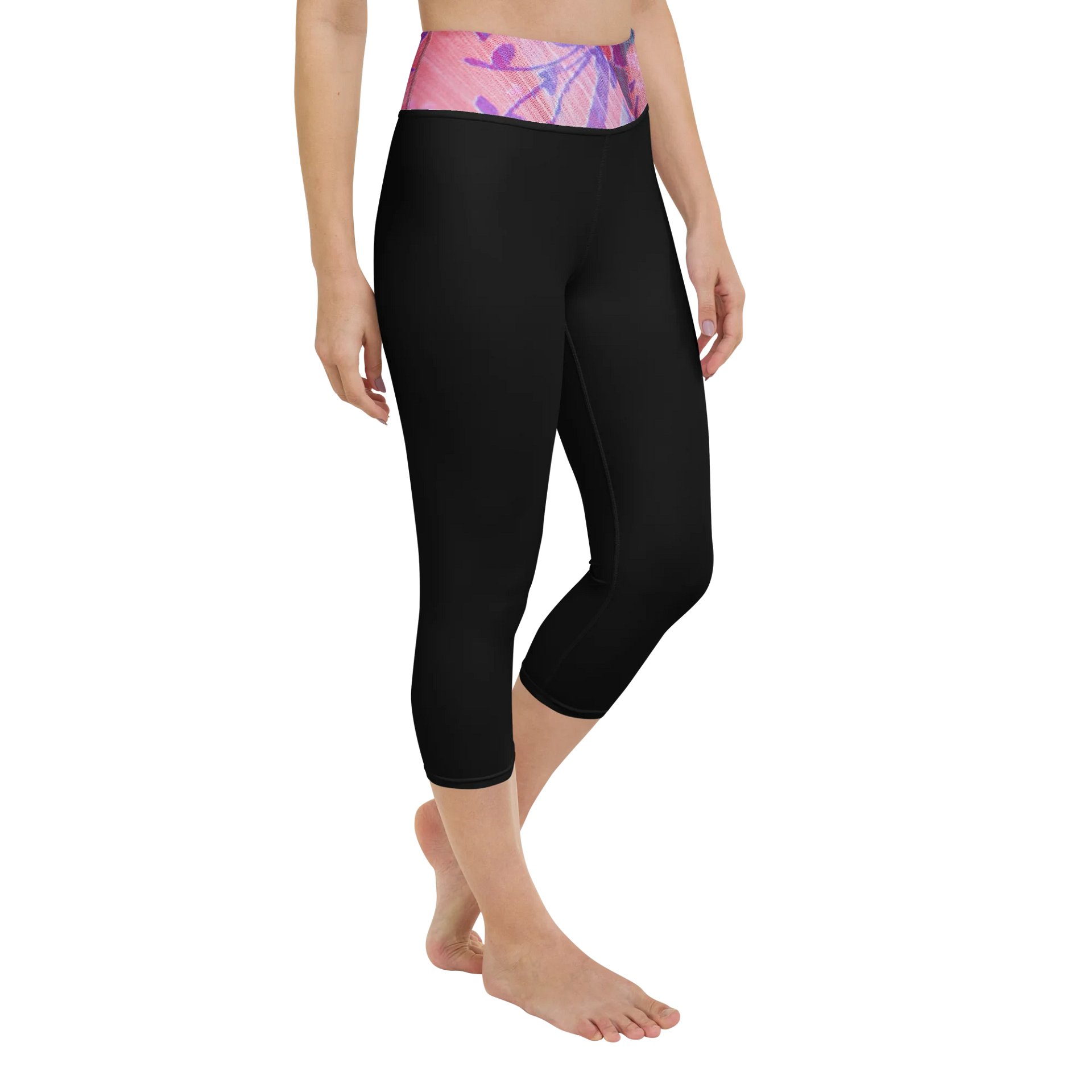 Paradise Breeze Black Yoga Capri Leggings product image (2)