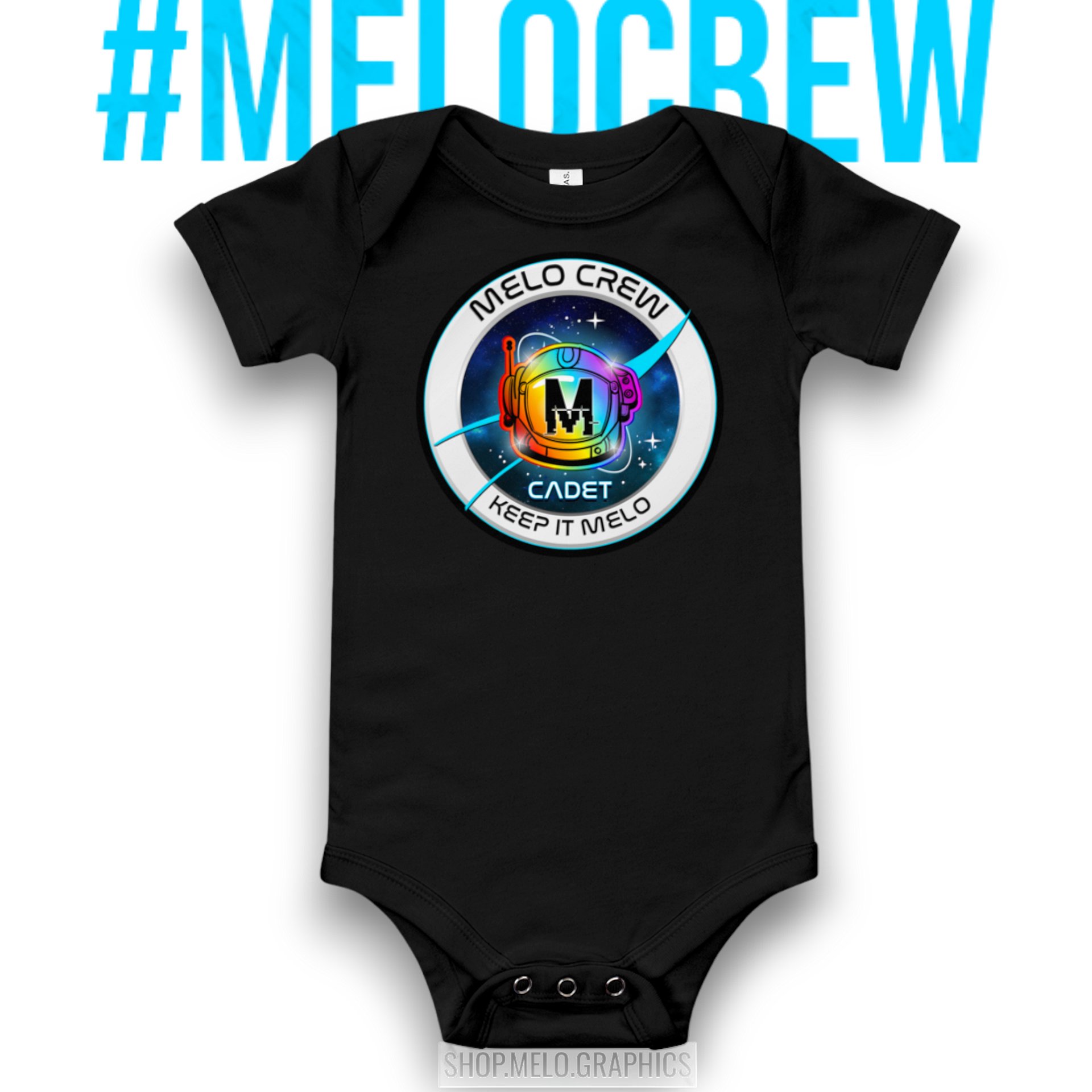 Official MELO CREW Cadet Member Badge - Classic Infant Onsie | #MadeByMELO product image (1)