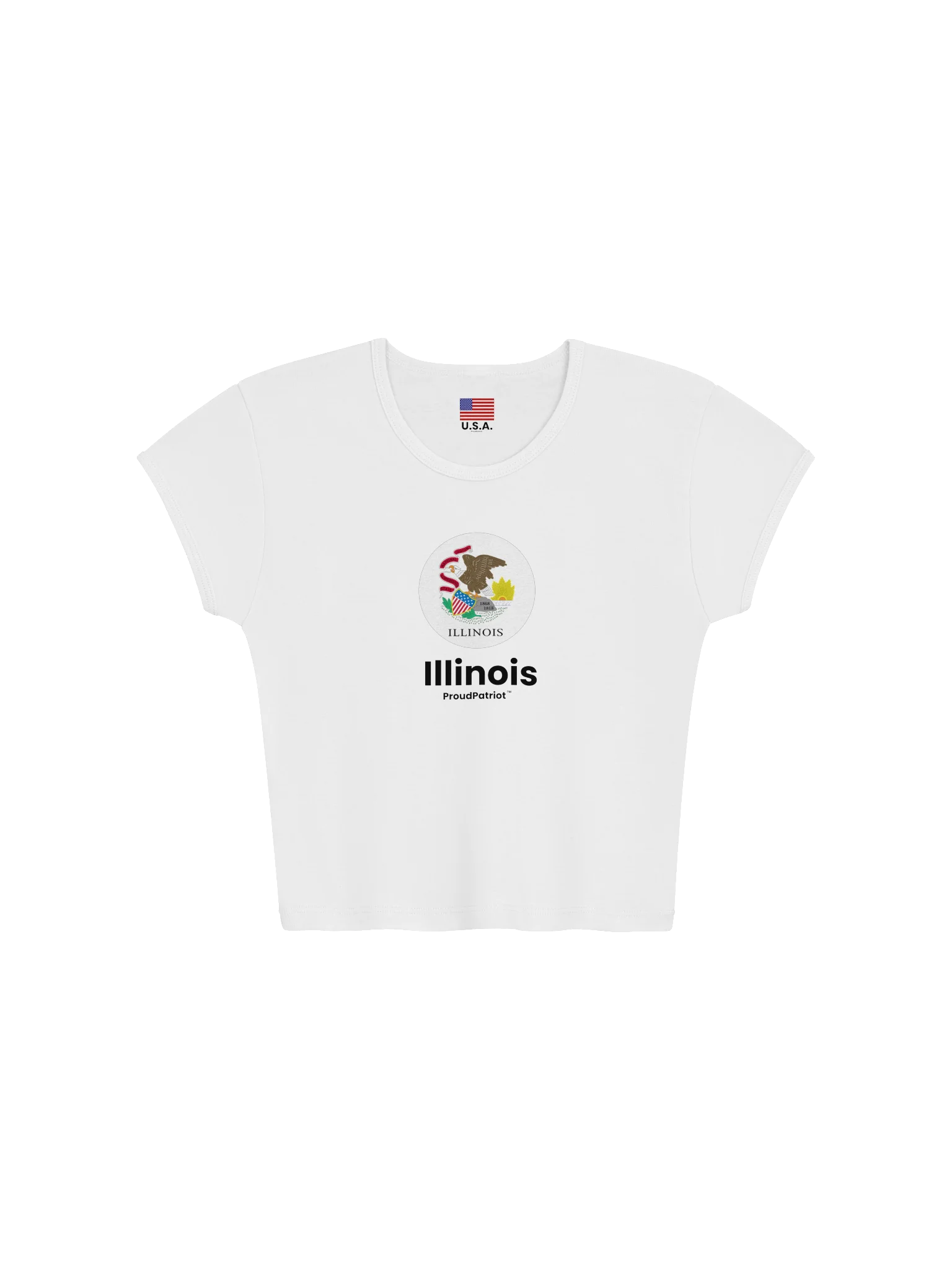 Illinois Women's Ribbed Baby Tee Crop Top product image (5)