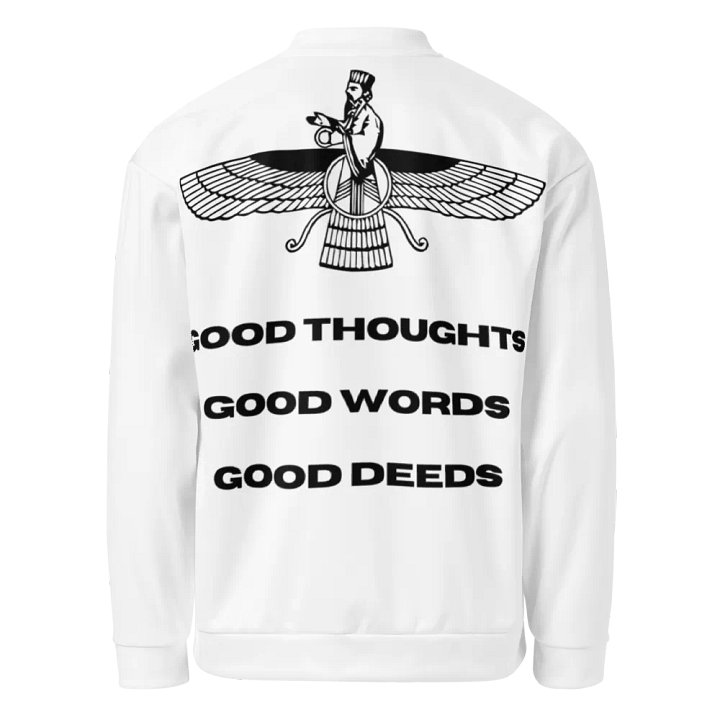 Faravahar Persian Design Jacket Good Thoughts Good Words Good Deeds product image (1)