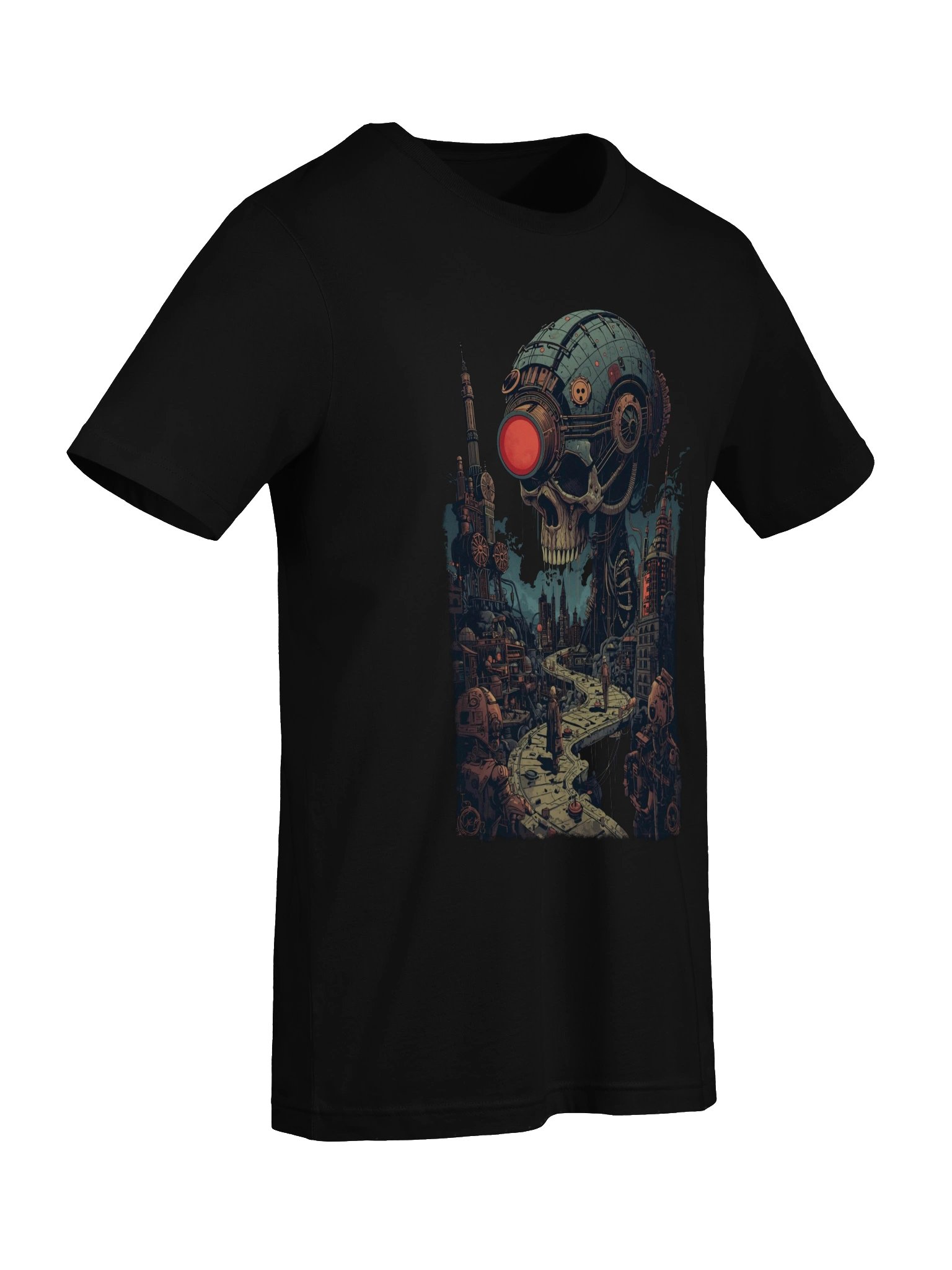 Cyberpunk Skull City Lightweight T-Shirt product image (2)