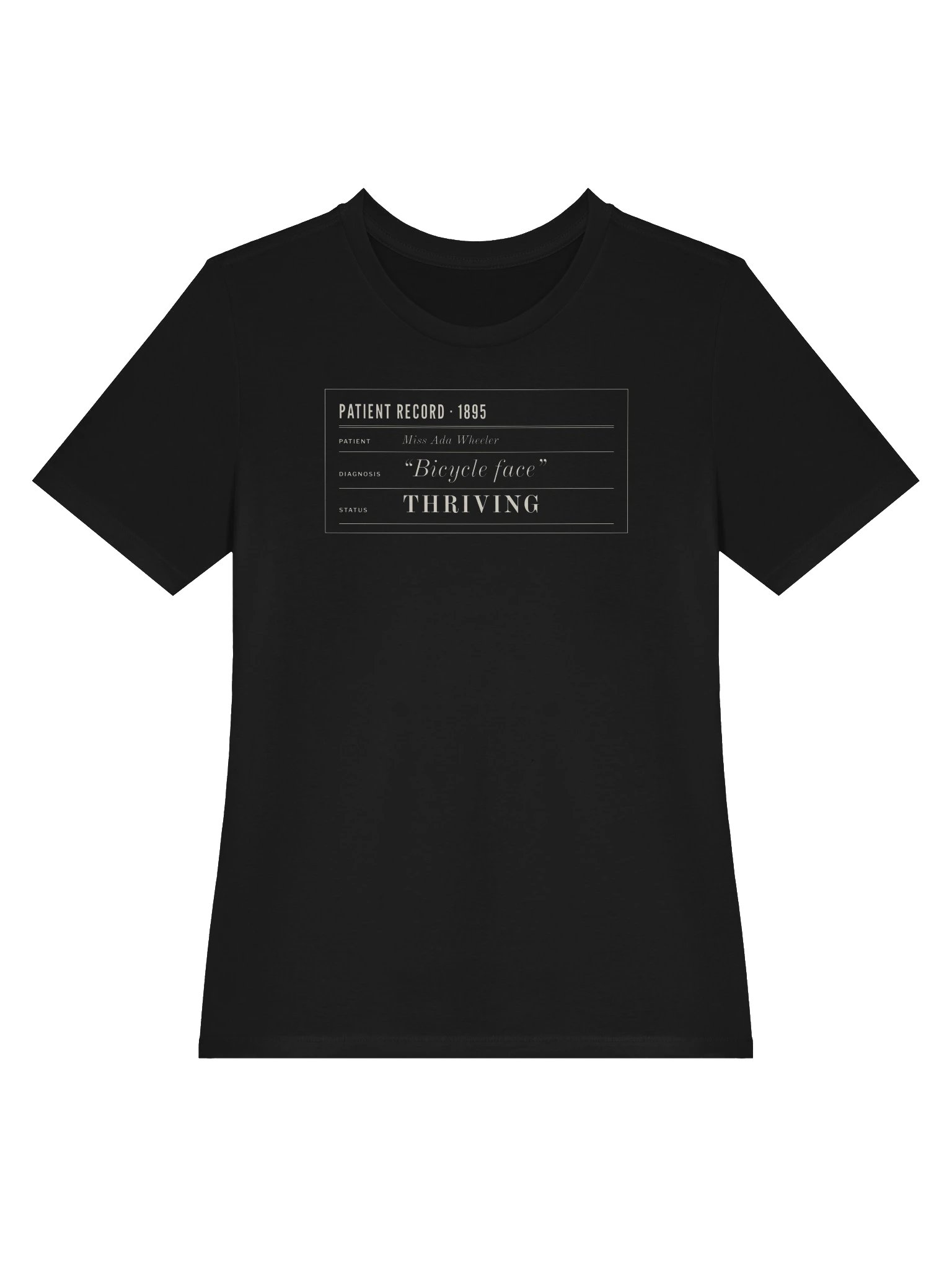 Patient Record Women's Relaxed Tee (Black) product image (3)