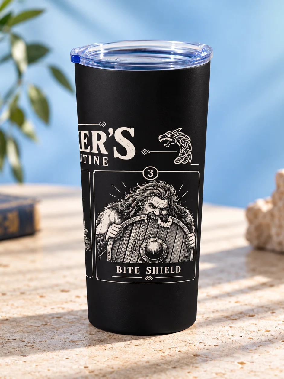 The Berserker's Morning Routine Travel Tumbler product image (2)